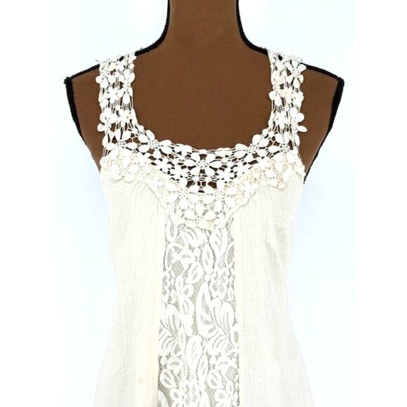 Flying Tomato Embroidered Sleeveless Maxi Dress in Antique White – Small - Picture 3 of 8